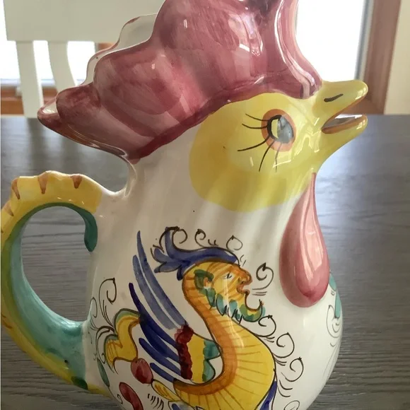 Vibrant vintage ceramic Rooster Picture Made in Italy! - Picture 3 of 6